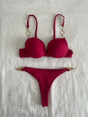 ETAM Strappy Gold-Ring Push-Up Bikini Set